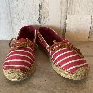 Sperry Top Sider Katama Espadrilles Red White 8M